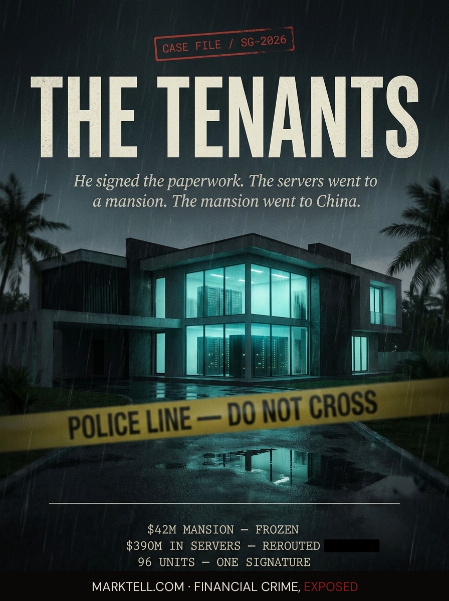 The mansion cost forty-two million. The servers were the tenants.