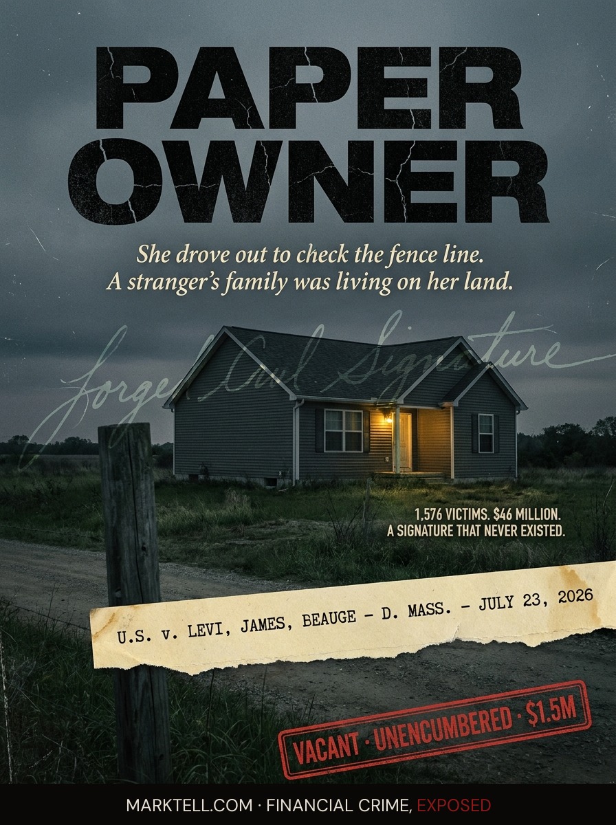 The house on the empty lot was built on a signature that never existed