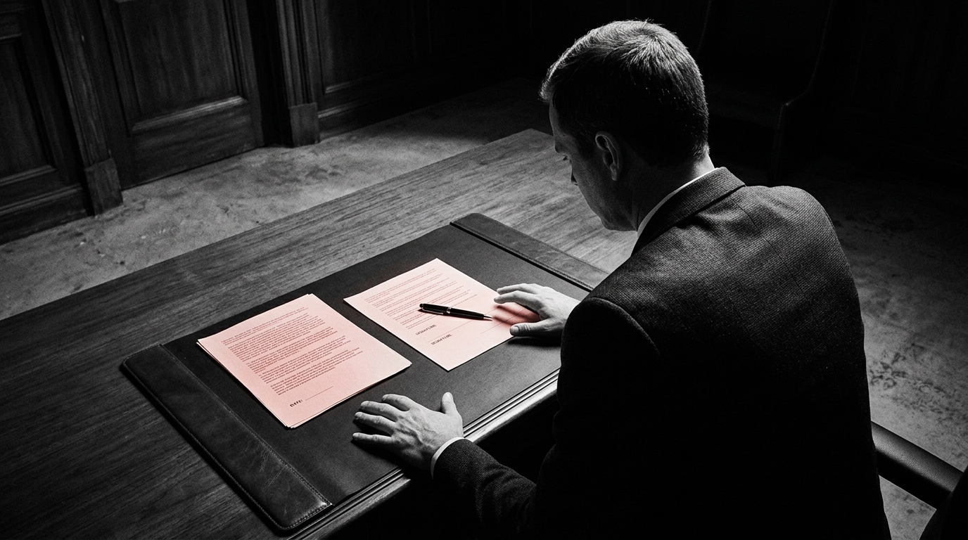 The president signed the document. Then he signed a different one.
