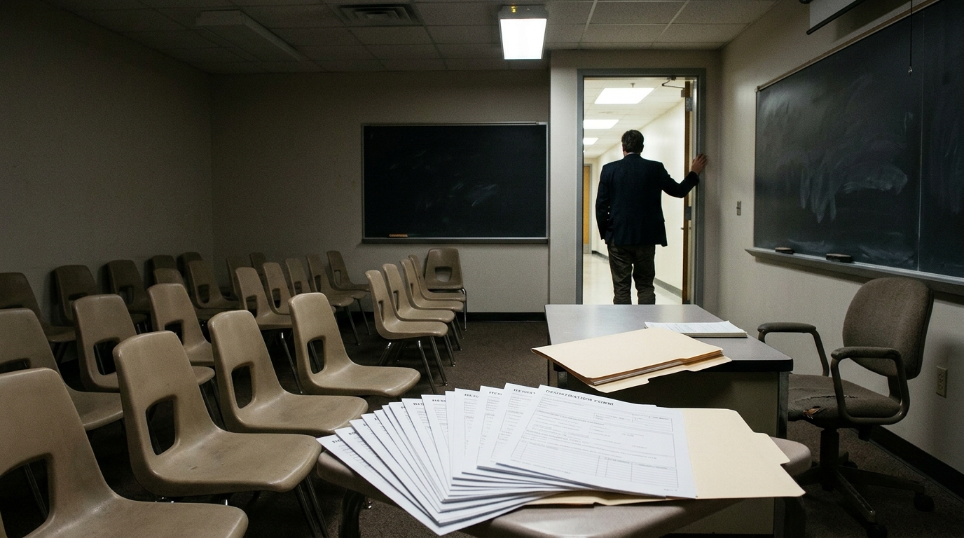 The straw student was the product. The classroom was the cover.