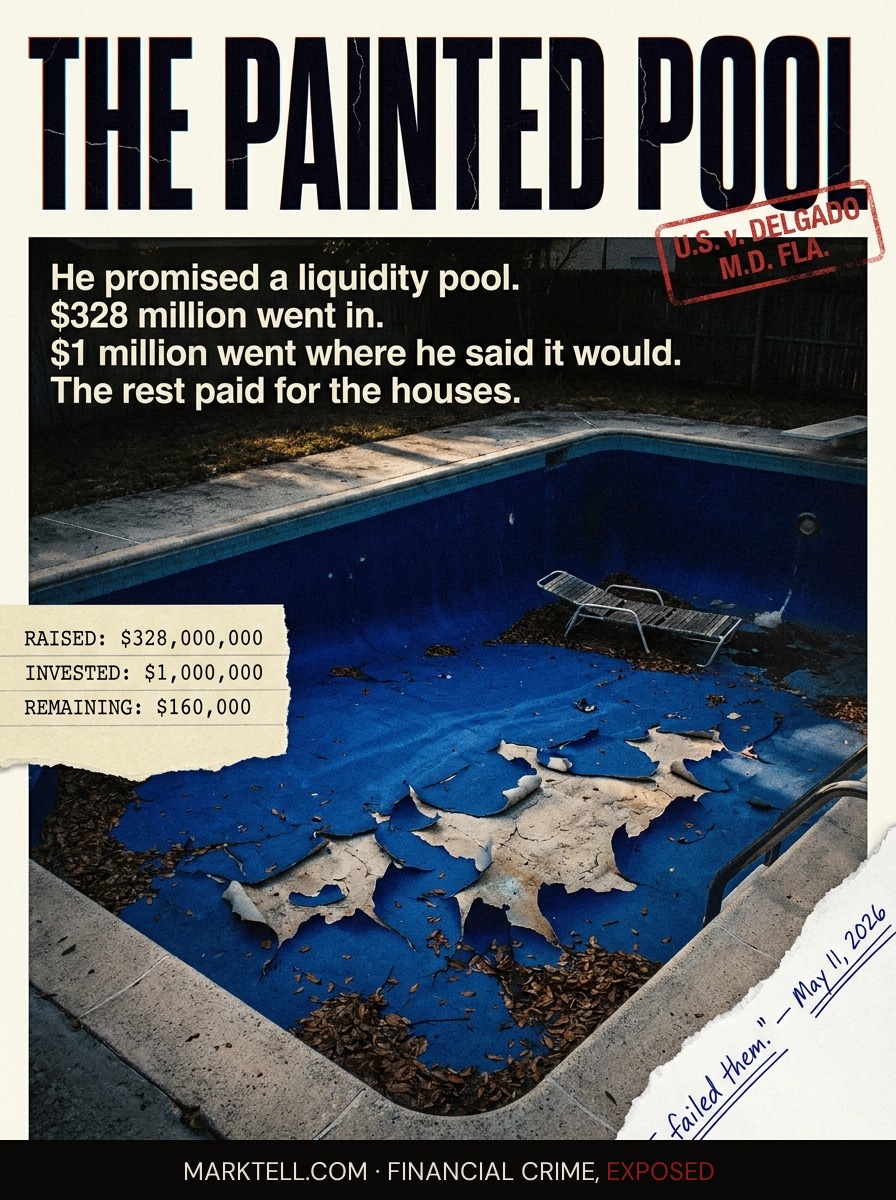 The pool was the pitch. The pool was empty. The pool was the room.
