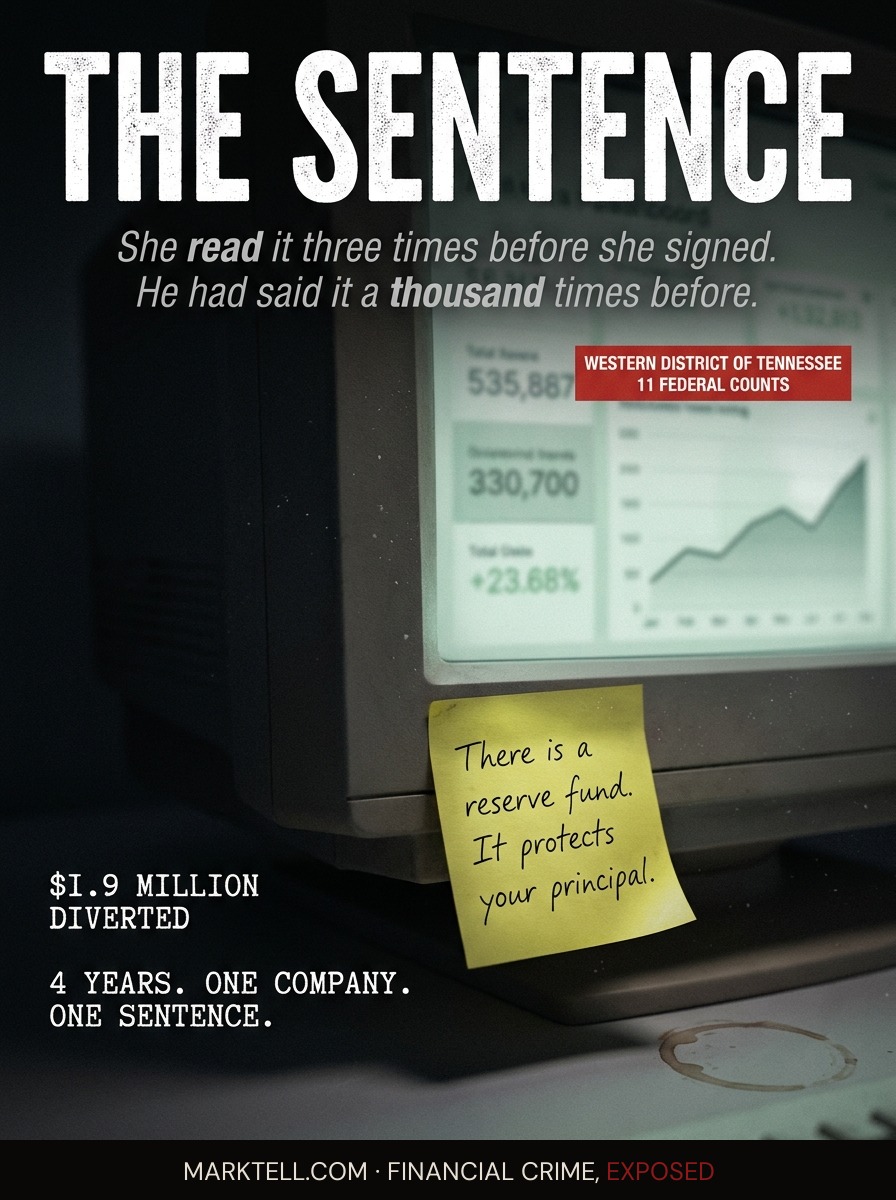 The reserve fund was a sentence. The sentence was the whole machine.