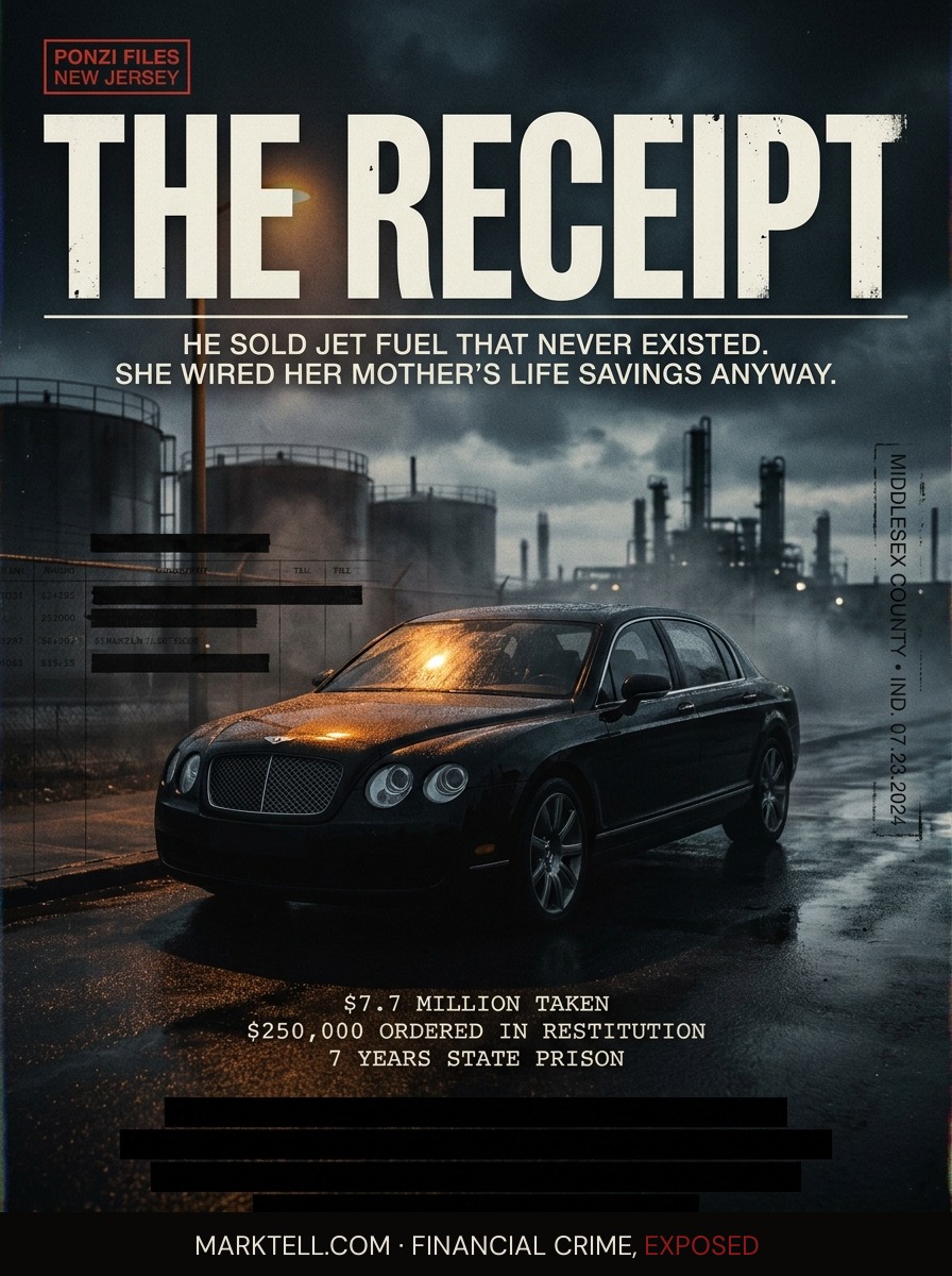 The fuel was the lie. The Bentley was the receipt.