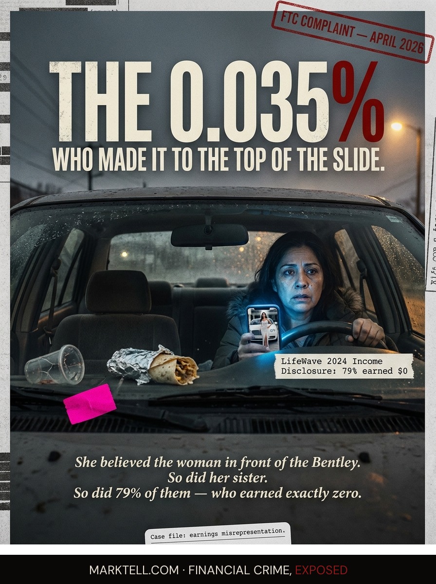 The 0.035 percent at the top of the slide, and the woman who believed she would get there