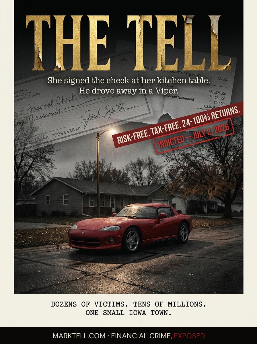 The Golden Bar Foundation promised risk-free. The Dodge Viper was the tell.